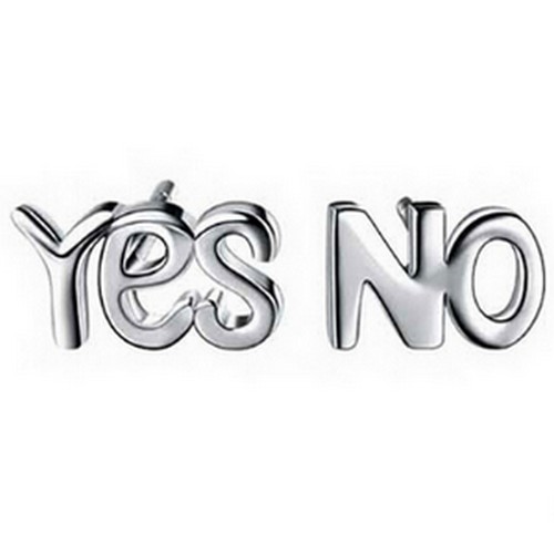 Clous d'oreilles "yes no"