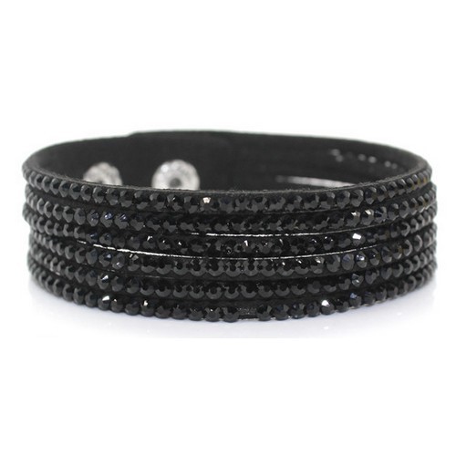 Bracelet 6 rangs noir